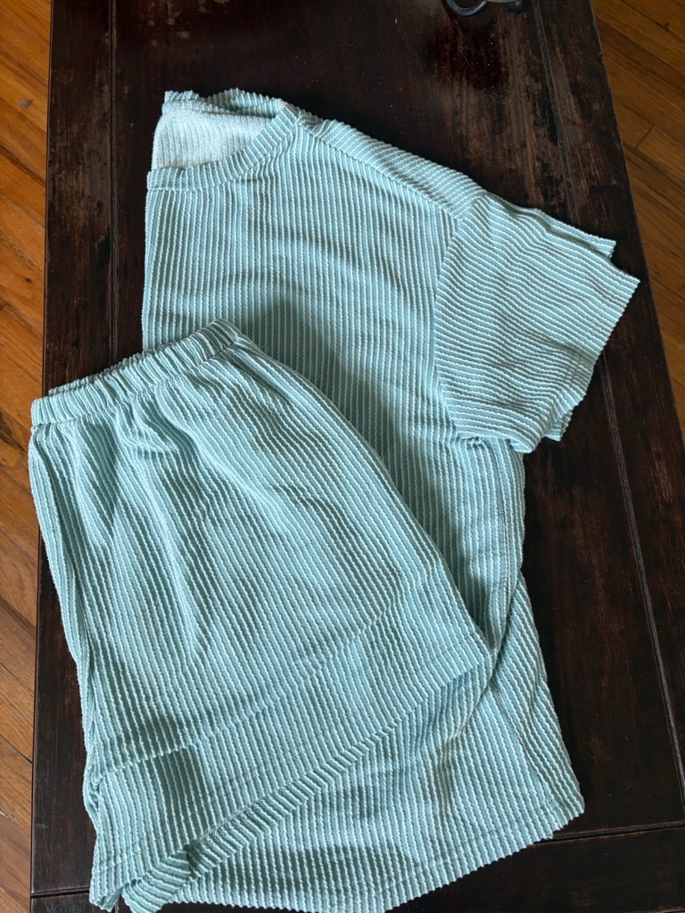 Light Aqua Textured Two-Piece Lounge Set